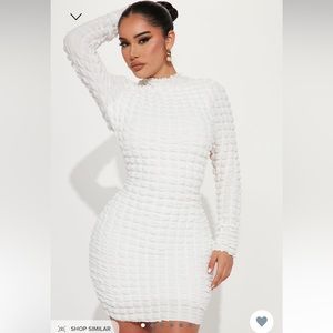 White bubble dress
